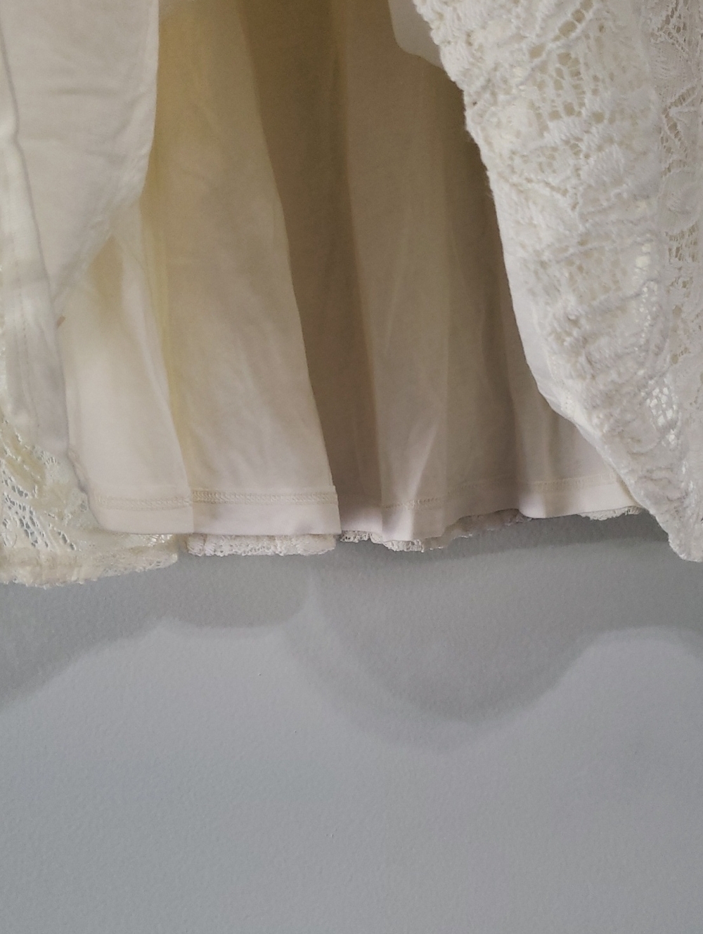 Free People Shake It Up Mini Dress Small Cream Ivory Crochet Lace Boho Wedding - Picture 5 of 15